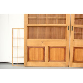 極上万本格子建具 2枚1組　L983Y 