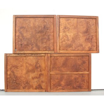 ウネリ杢目の小さな板戸 4枚1組　B955 