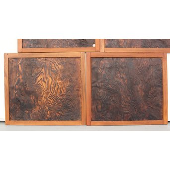 ウネリ杢目の小さな板戸 4枚1組　B955 