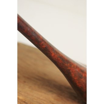 柴田是真銘 だまし塗り 倣銅漆芸曽呂利 & 時代斑柴銅 曽呂利/花生　Q048 