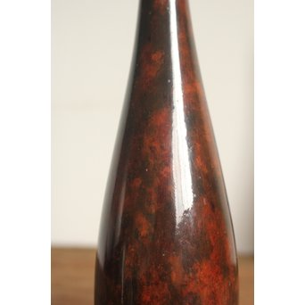 柴田是真銘 だまし塗り 倣銅漆芸曽呂利 & 時代斑柴銅 曽呂利/花生　Q048 