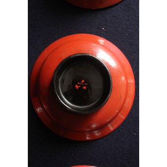 根来塗 楪子/ちゃつ 5客1組　Q049 