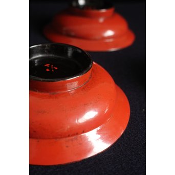 根来塗 楪子/ちゃつ 5客1組　Q049 