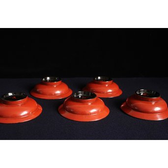 根来塗 楪子/ちゃつ 5客1組　Q049 