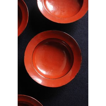 根来塗 楪子/ちゃつ 5客1組　Q049 