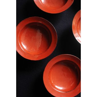 根来塗 楪子/ちゃつ 5客1組　Q049 