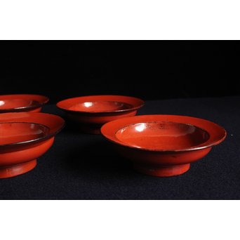 根来塗 楪子/ちゃつ 5客1組　Q049 