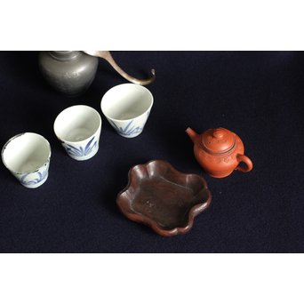 刳貫茶銚敷/急須台　X114