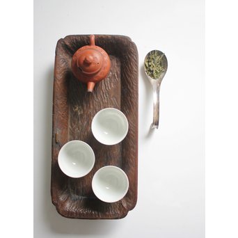 刳貫 煎茶長方盆　X116 