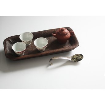 刳貫 煎茶長方盆　X116 