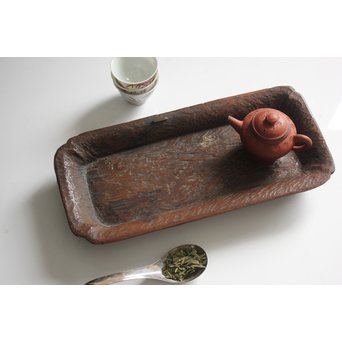 刳貫 煎茶長方盆　X116 