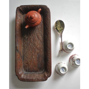 刳貫 煎茶長方盆　X116 