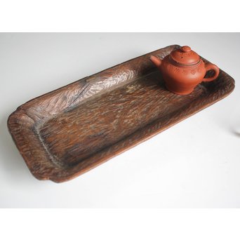 刳貫 煎茶長方盆　X116 