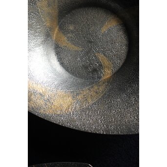 河内光明 渦巻紋 純銀銘々茶托　M119 