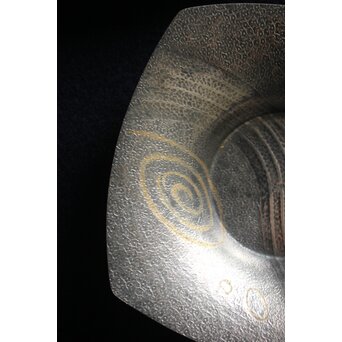 河内光明 渦巻紋 純銀銘々茶托　M119 