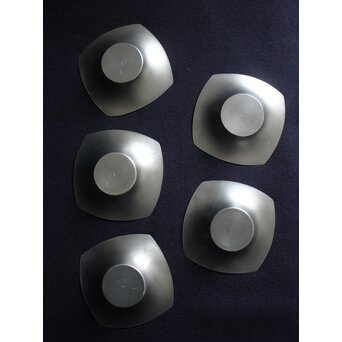 河内光明 渦巻紋 純銀銘々茶托　M119 