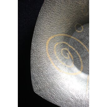 河内光明 渦巻紋 純銀銘々茶托　M119 