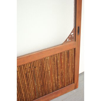 支那竹 斑竹 特大ダイアガラス戸 2枚1組　GD1220YD 