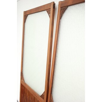 支那竹 斑竹 特大ダイアガラス戸 2枚1組　GD1220YD 