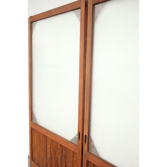 支那竹 斑竹 特大ダイアガラス戸 2枚1組　GD1220YD 