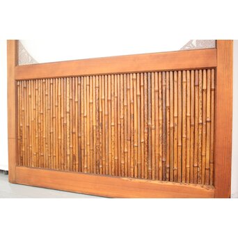 支那竹 斑竹 特大ダイアガラス戸 2枚1組　GD1220YD 