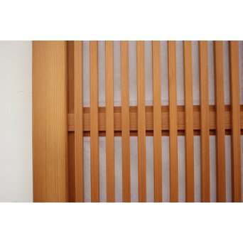 美品白木 釘無障子枠付 格子戸　L984Y 