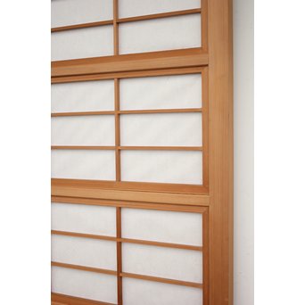 美品白木 釘無障子枠付 格子戸　L984Y 