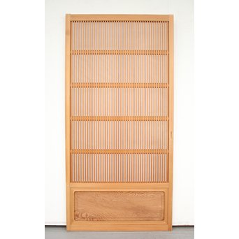 美品白木 釘無障子枠付 格子戸　L984Y