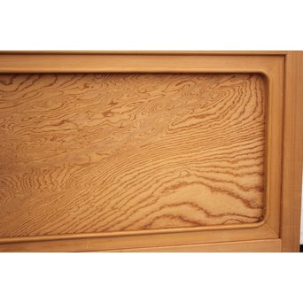 美品白木 釘無障子枠付 格子戸　L984Y 