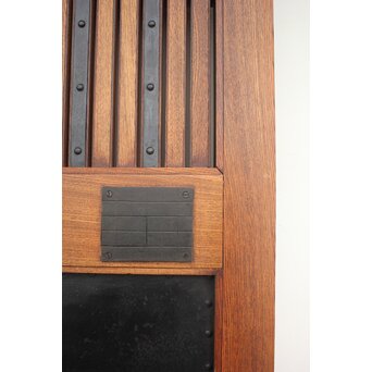 鉄板腰板 総欅柾目格子蔵戸　W949Y 