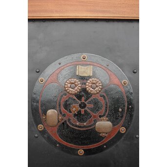 鉄板腰板 総欅柾目格子蔵戸　W949Y 