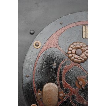 鉄板腰板 総欅柾目格子蔵戸　W949Y 