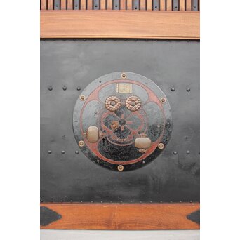 鉄板腰板 総欅柾目格子蔵戸　W949Y 