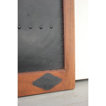 鉄板腰板 総欅柾目格子蔵戸　W949Y 