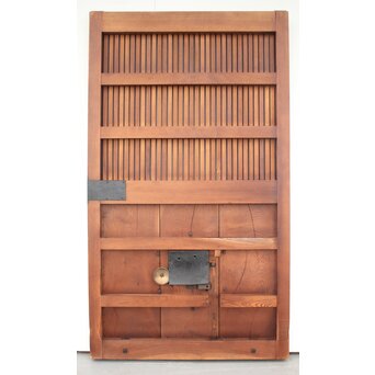 鉄板腰板 総欅柾目格子蔵戸　W949Y 