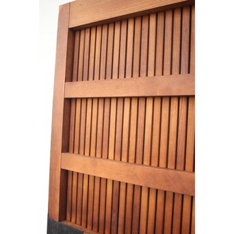 鉄板腰板 総欅柾目格子蔵戸　W949Y 