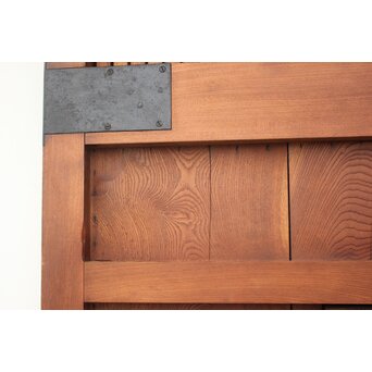 鉄板腰板 総欅柾目格子蔵戸　W949Y 