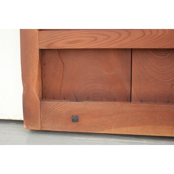 鉄板腰板 総欅柾目格子蔵戸　W949Y 