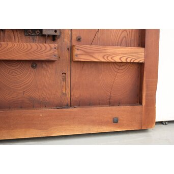 鉄板腰板 総欅柾目格子蔵戸　W949Y 