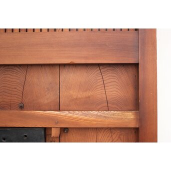 鉄板腰板 総欅柾目格子蔵戸　W949Y 