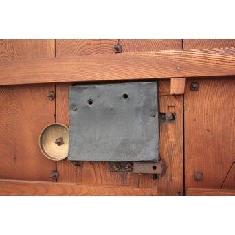 鉄板腰板 総欅柾目格子蔵戸　W949Y 