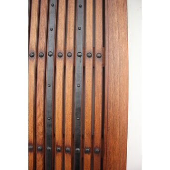 鉄板腰板 総欅柾目格子蔵戸　W949Y 