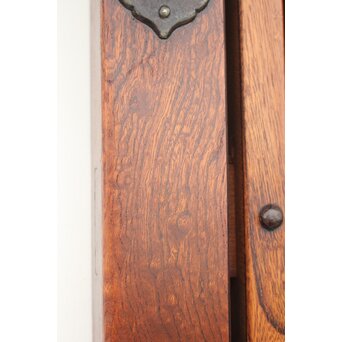 総欅 玉杢稀少材 霊亀波金具 格子蔵戸　W950Y 