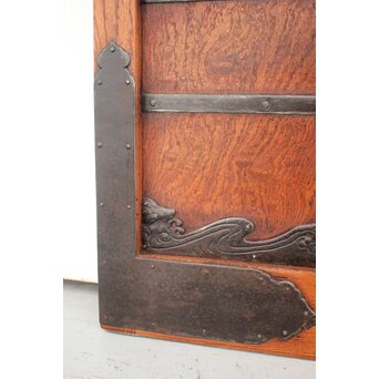 総欅 玉杢稀少材 霊亀波金具 格子蔵戸　W950Y 