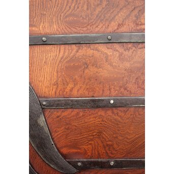 総欅 玉杢稀少材 霊亀波金具 格子蔵戸　W950Y 