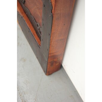 総欅 玉杢稀少材 霊亀波金具 格子蔵戸　W950Y 