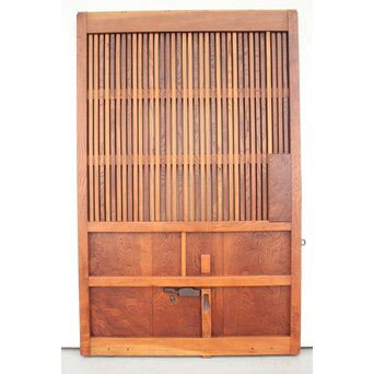 総欅 玉杢稀少材 霊亀波金具 格子蔵戸　W950Y 