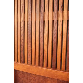 総欅 玉杢稀少材 霊亀波金具 格子蔵戸　W950Y 