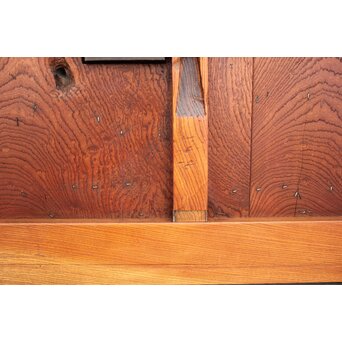 総欅 玉杢稀少材 霊亀波金具 格子蔵戸　W950Y 