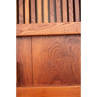 総欅 玉杢稀少材 霊亀波金具 格子蔵戸　W950Y 